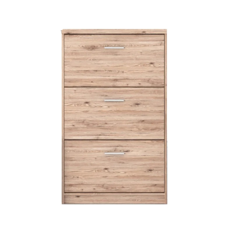 Scarpiera 3 ante a ribalta colore rovere 69,5x120H cm - Nepo