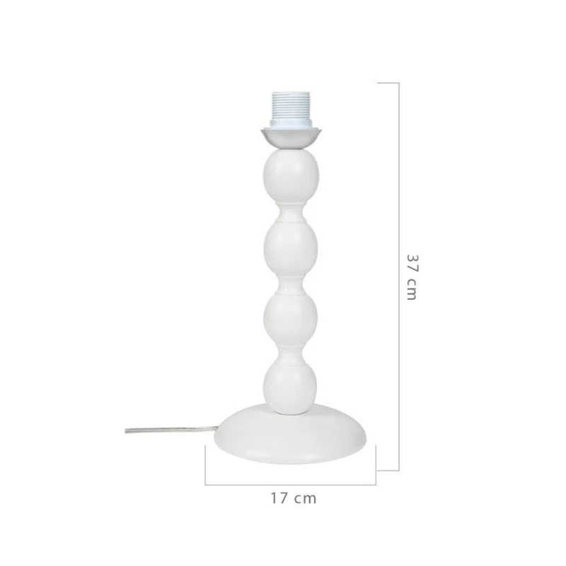 Lampada da tavolo bianca e paralume tessuto colore verde - LAGUNAH372638