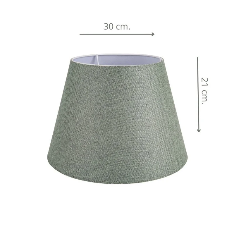 Lampada da tavolo treppiede rovere e paralume verde - PIKORO2638