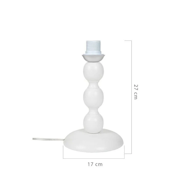 Lampada da tavolo base bianca e paralume tessuto verde - LAGUNAH272638