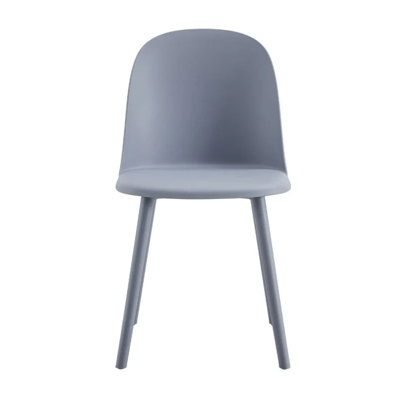 Set 4 Sedie grigio scuro in polipropilene con schienale avvolgente - Opale