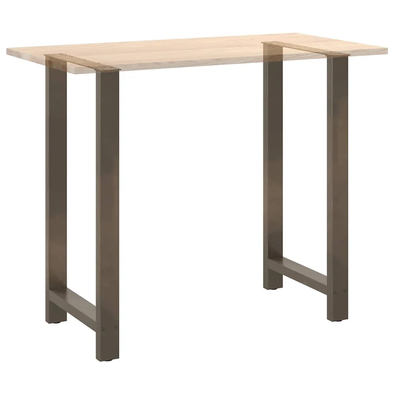 Lot de 2 pieds de table de bar en acier thermolaqué 60 x 110 cm robuste avec niveleurs réglables design moderne en acier naturel 02_0057599