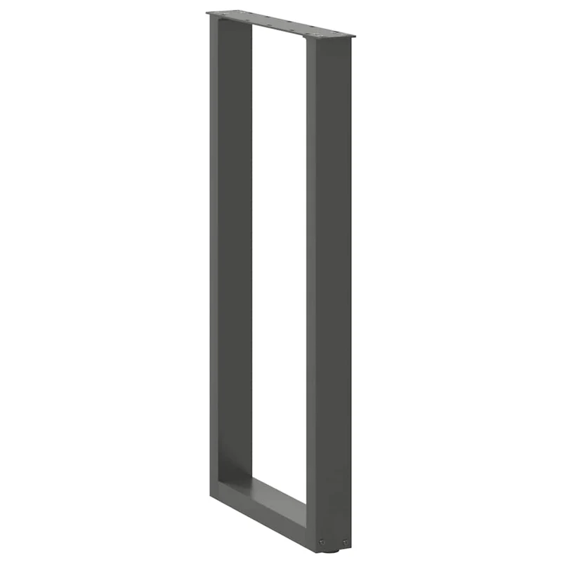 Lot de 2 pieds de table de bar en U 50 x 101 cm avec niveleurs réglables design moderne en acier anthracite 02_0057474