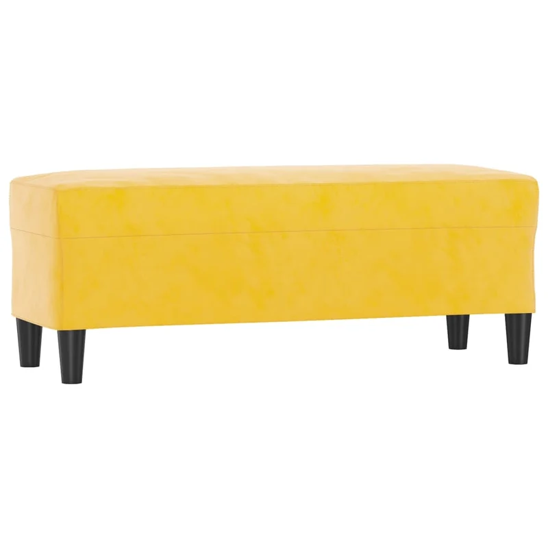 Banc banquette jaune 100 x 35 x 41 cm velours 02_0010695