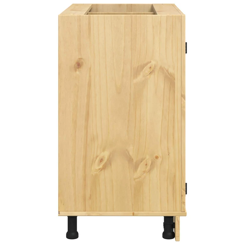 Armoire moderne rectangulaire avec 4 tiroirs et étagère 80 x 46 x 81 cm en pin massif miel 02_0058894