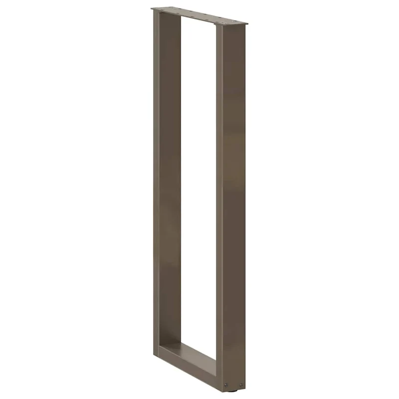 Lot de 2 pieds de table de bar en forme de U 50 x 110 cm solides esthétiques modernes en acier naturel 02_0057487
