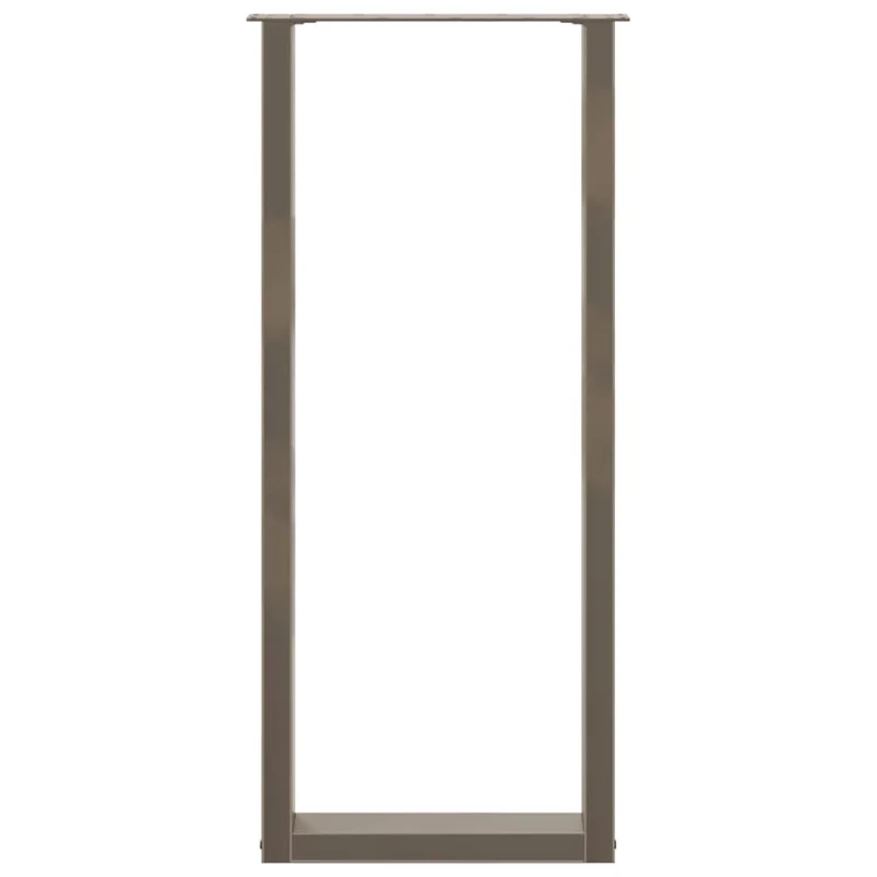 Lot de 2 pieds de table de bar en forme de U 50 x 110 cm solides esthétiques modernes en acier naturel 02_0057487