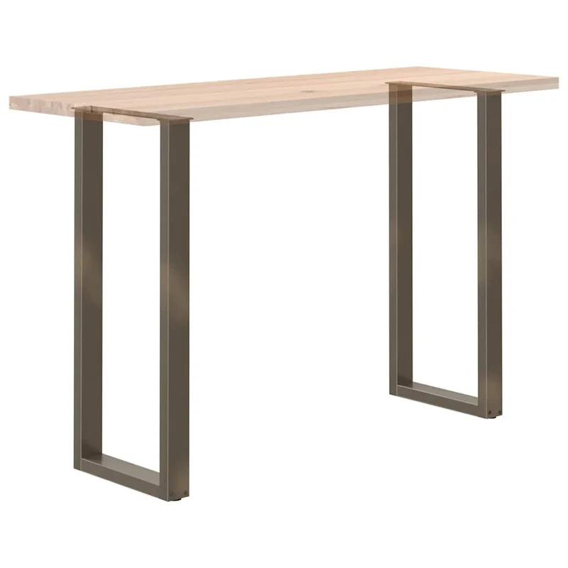 Lot de 2 pieds de table de bar en forme de U 50 x 110 cm solides esthétiques modernes en acier naturel 02_0057487