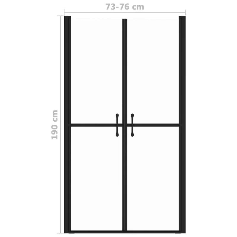 Porte de douche salle de bain toilette salle d’eau maison intérieur largeur réglable ESG (73-76)x190 cm transparent 02_0002049