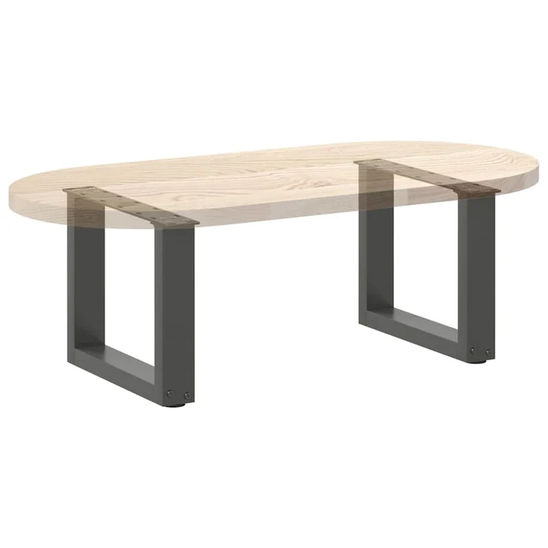 Lot de 2 pieds de table basse en U 30 x 30 cm avec niveleurs réglables design moderne en acier anthracite 02_0057370