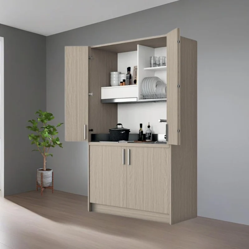 Cucina a scomparsa completa di elettrodomestici olmo 125 cm - Fold