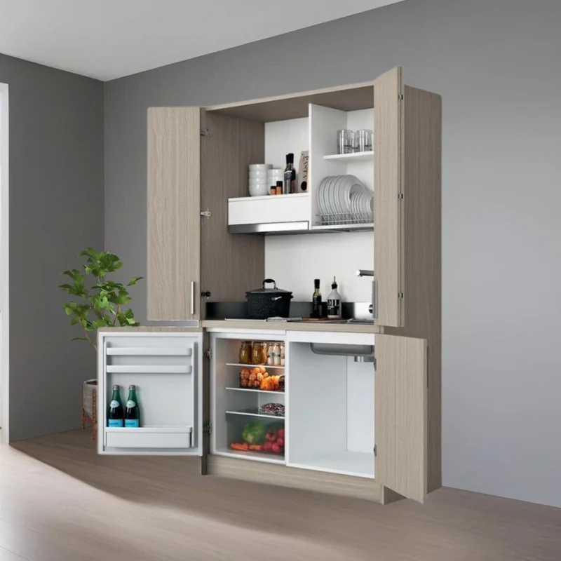 Cucina a scomparsa completa di elettrodomestici olmo 125 cm - Fold