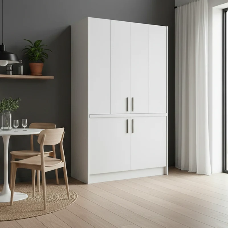 Cucina a scomparsa completa di elettrodomestici bianco 125 cm - Fold