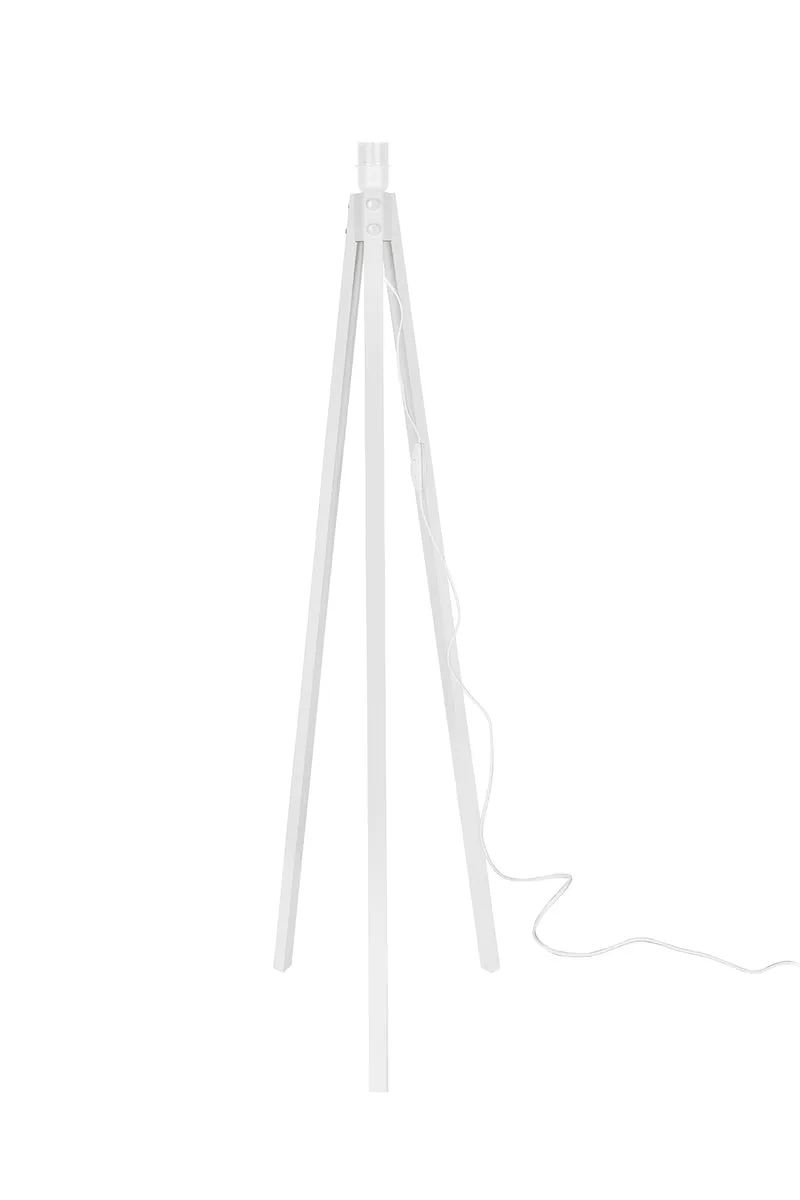 Lampada da terra treppiede in legno 125H cm color bianco - Rodi ASZ1239
