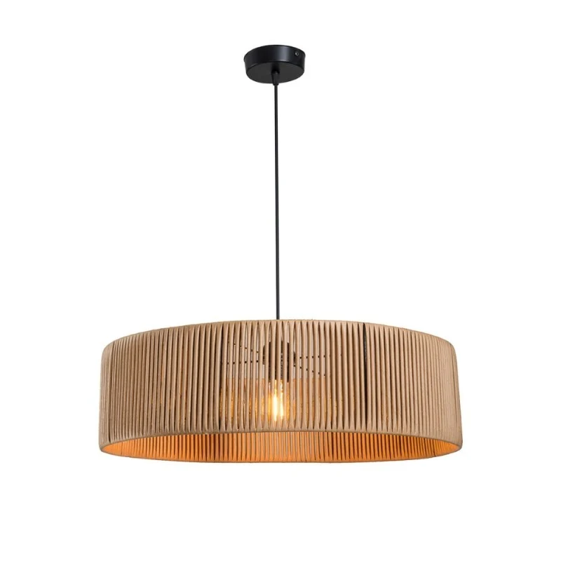 Lampada da soffitto stile rustico in carta effetto bamboo caffè - Roya ASZ1747