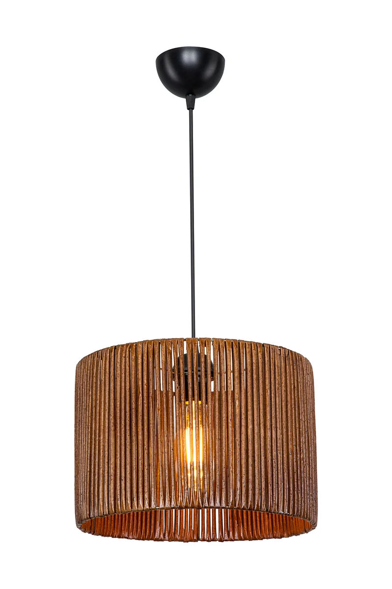 Lampada da soffitto stile rustico in carta marrone - Roya ASZ1700