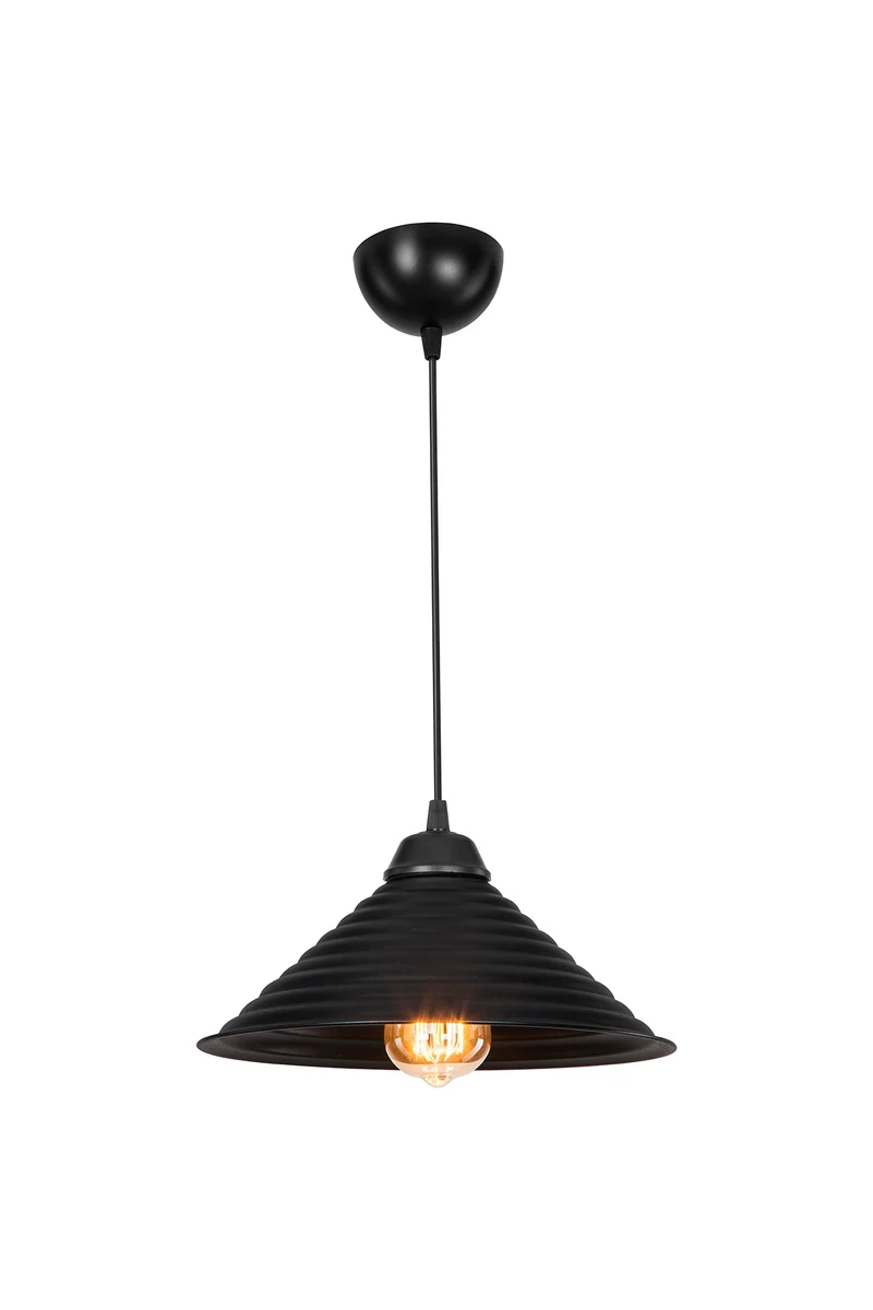 Lampada da soffitto con paralume in metallo nero - Sava ASZ1617
