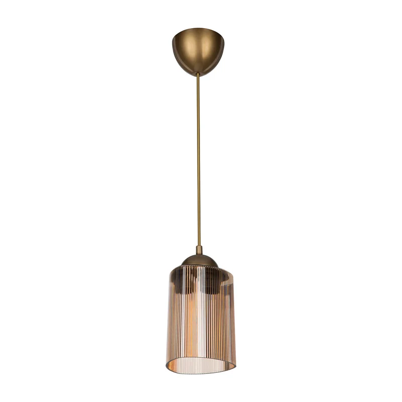 Lampada da soffitto con paralume triangolare in plastica ambra - Optical MDL3749