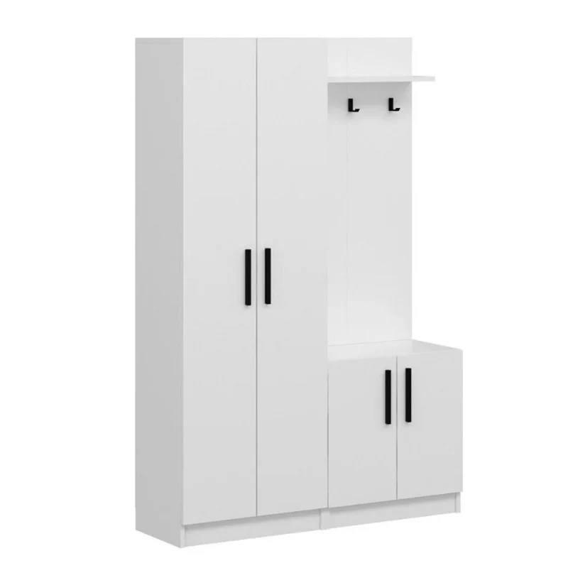 Armadio con appendiabiti colore bianco 120x180H cm - Dante