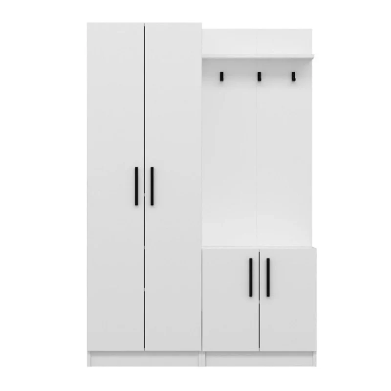 Armadio con appendiabiti colore bianco 120x180H cm - Dante