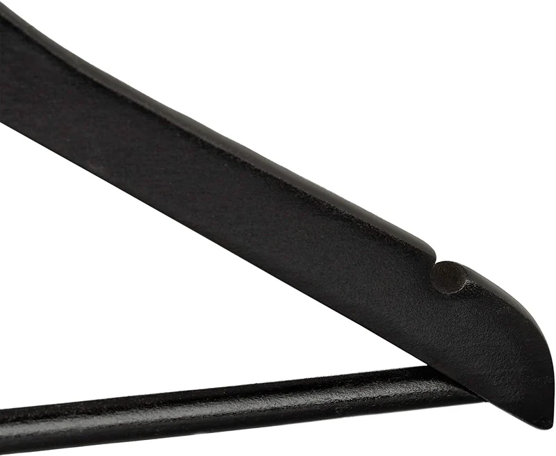 Lot de 10 cintre en bois avec traverse noir 13_0000730_2