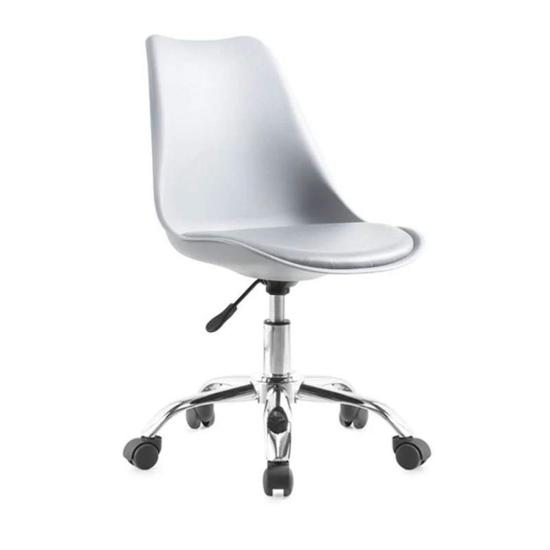 Sedia da ufficio bianca con ruote e seduta ergonomica - LC719