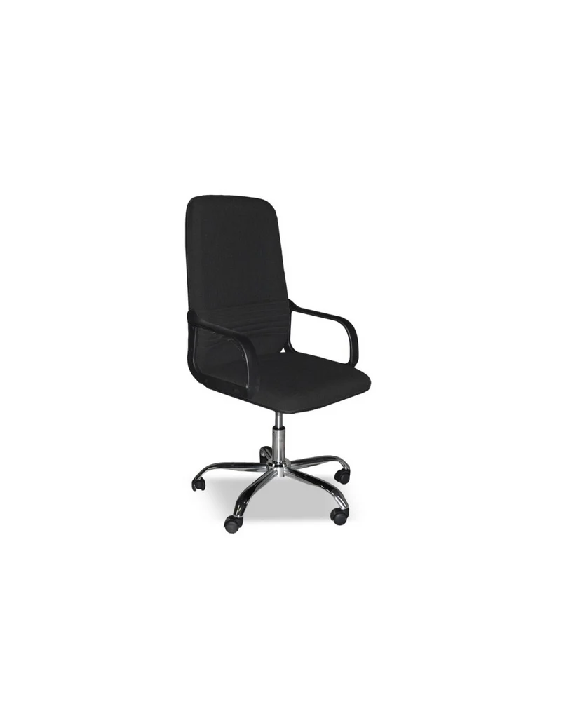 Poltrona da ufficio rivestimento tessuto color nero con ruote - CR106H