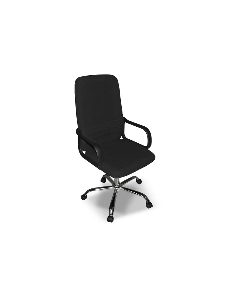 Poltrona da ufficio rivestimento tessuto color nero con ruote - CR106H
