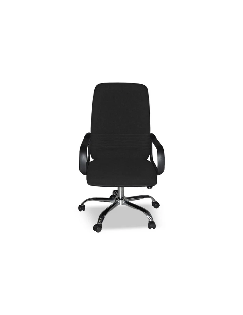 Poltrona da ufficio rivestimento tessuto color nero con ruote - CR106H