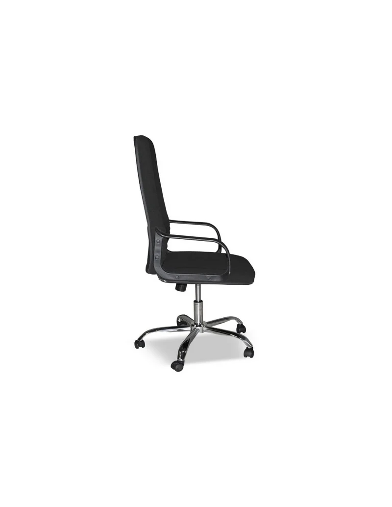 Poltrona da ufficio rivestimento tessuto color nero con ruote - CR106H