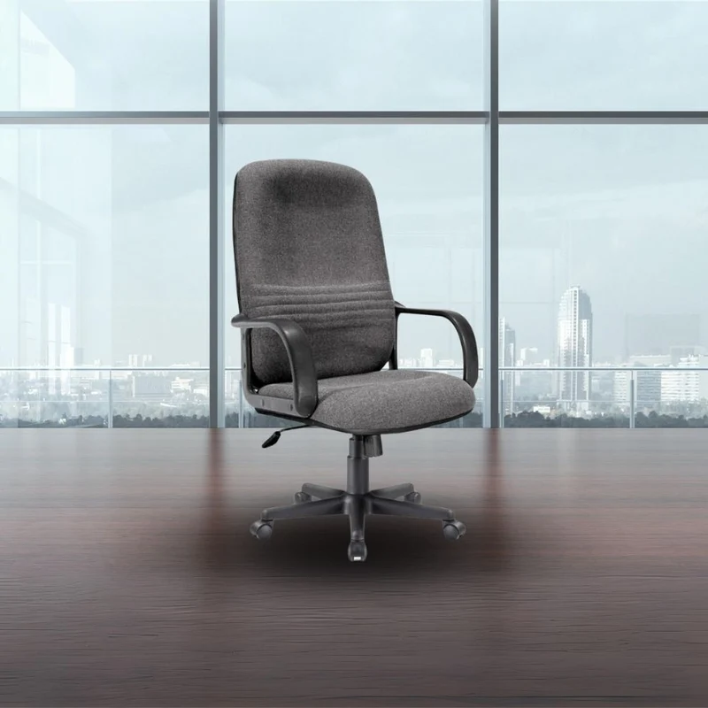 Poltrona da ufficio rivestimento tessuto color grigio - CR106H