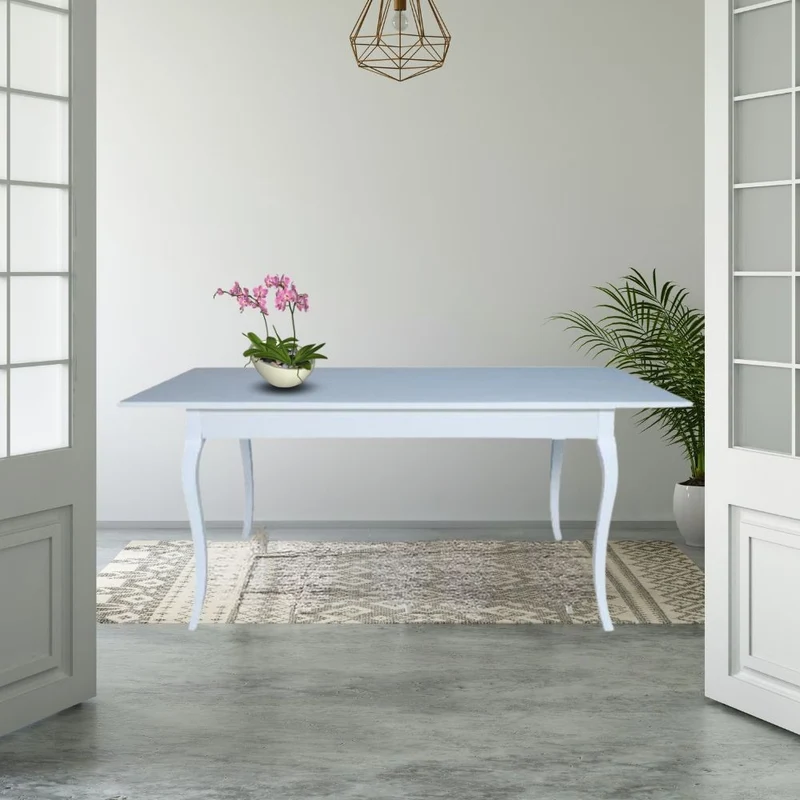 Tavolo rettangolare allungabile bianco frassinato 140 cm - Liberty