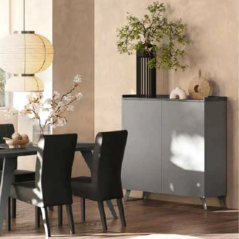 Madia alta con 2 ante colore ardesia piombo 121x126H cm - Polan