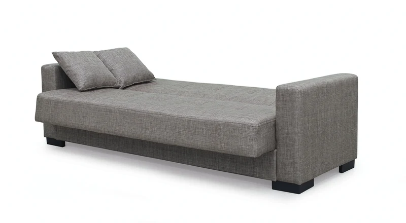 Divano letto 3 posti contenitore tessuto cappuccino 225 cm - Malpensa