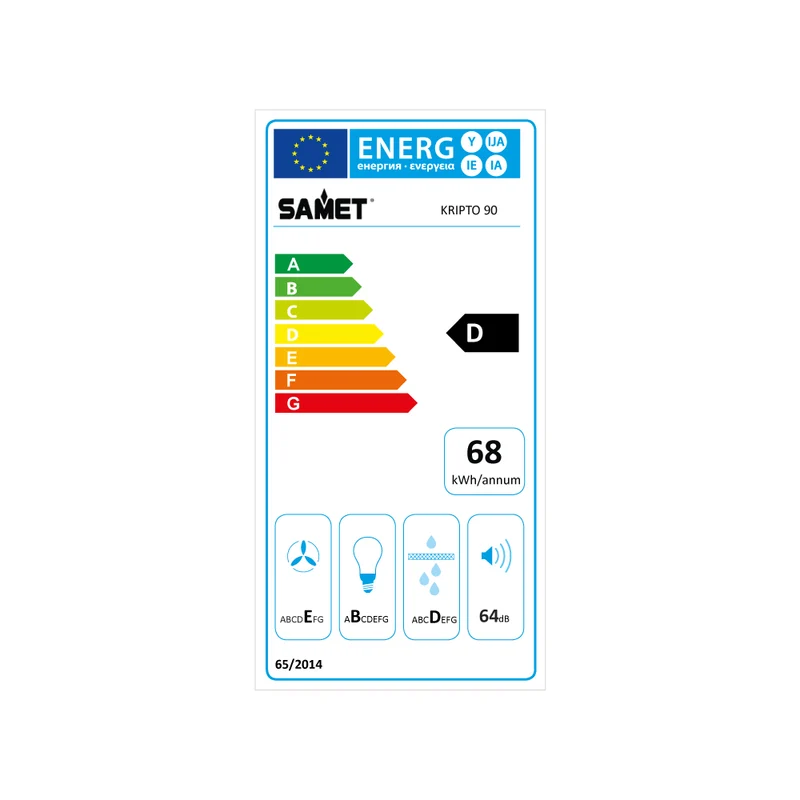 Gruppo cappa sottopensile colore inox - Samet Kripto90