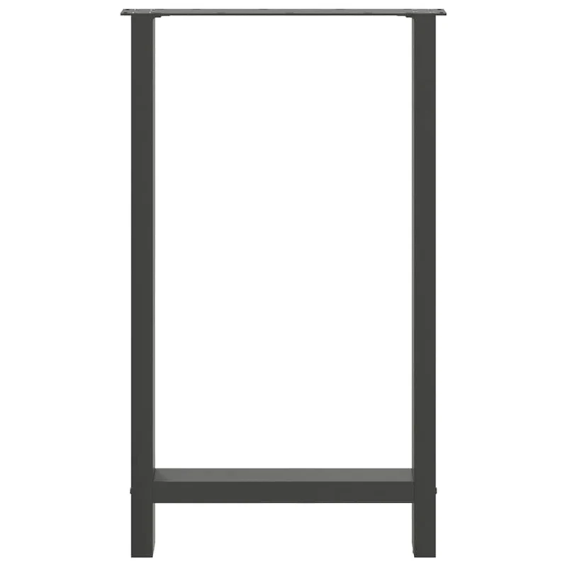 Lot de 2 pieds de table de bar modernes 60 x 100 cm avec niveleurs réglables en acier anthracite 02_0057586