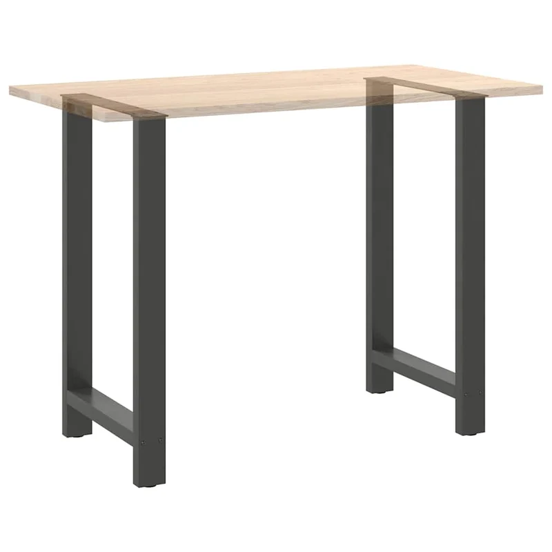 Lot de 2 pieds de table de bar modernes 60 x 100 cm avec niveleurs réglables en acier anthracite 02_0057586