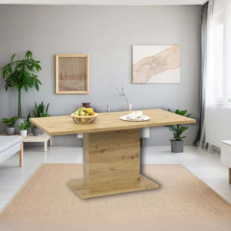 Tavolo rettangolare 160x80 cm design colore rovere - Follow