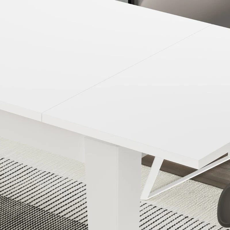 Tavolo moderno allungabile bianco larice 120x80 - Megaron