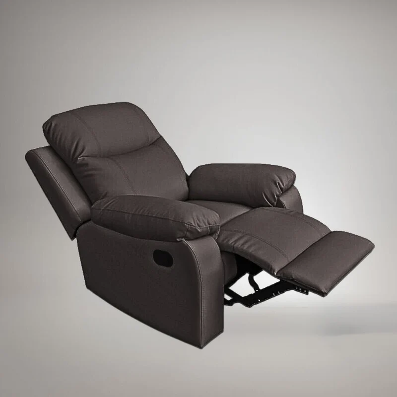 Poltrona reclinabile rivestita in tessuto colore grigio - Chicago