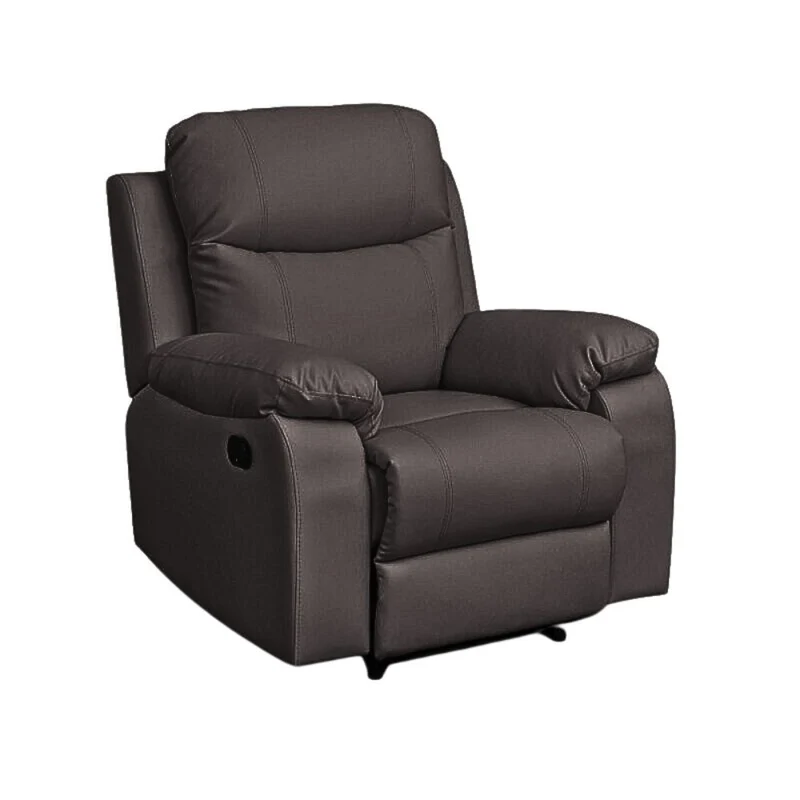 Poltrona reclinabile rivestita in tessuto colore grigio - Chicago