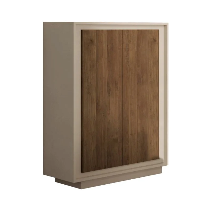 Mobile contenitore 106x146h cm con 2 ante colore cashmere e noce - Open