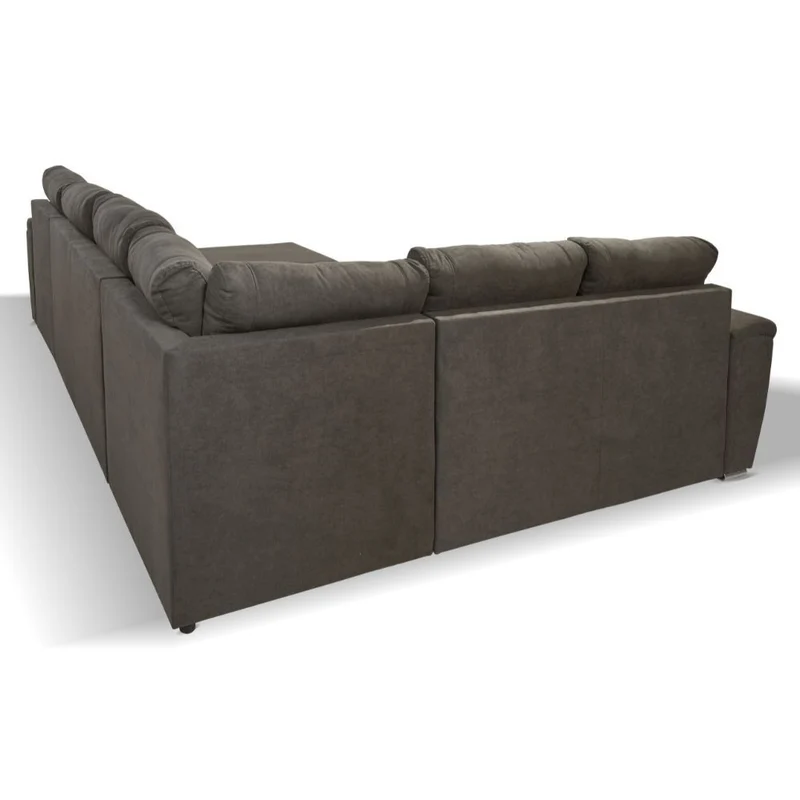 Divano angolare con letto e 2 contenitori colore khaki - Indaol