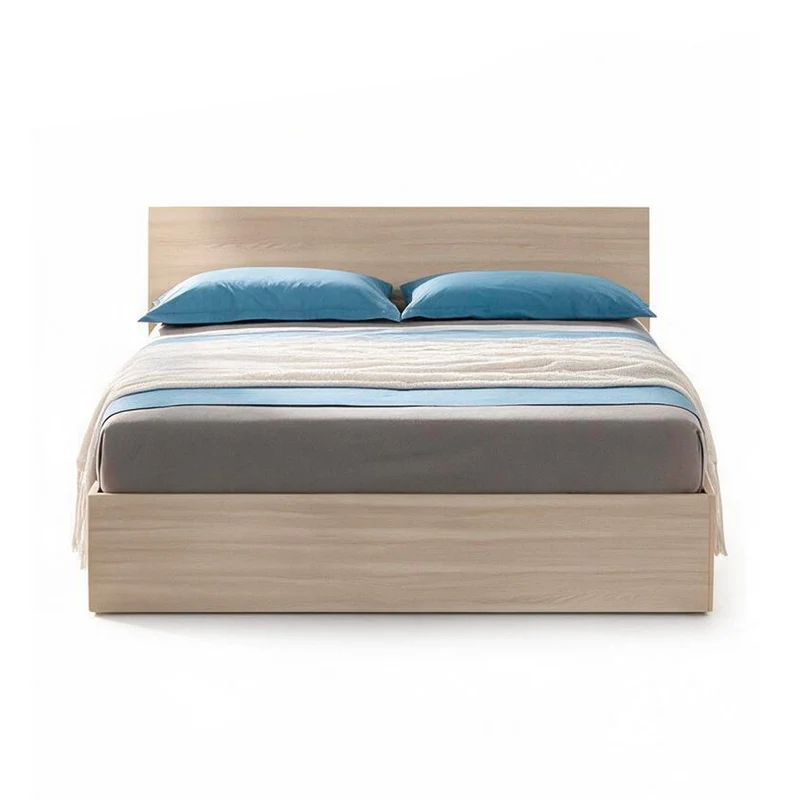Letto matrimoniale contenitore in legno colore olmo - Manitoba