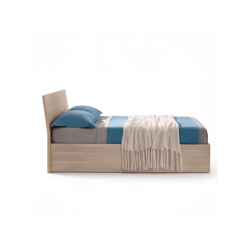Letto matrimoniale contenitore in legno colore olmo - Manitoba