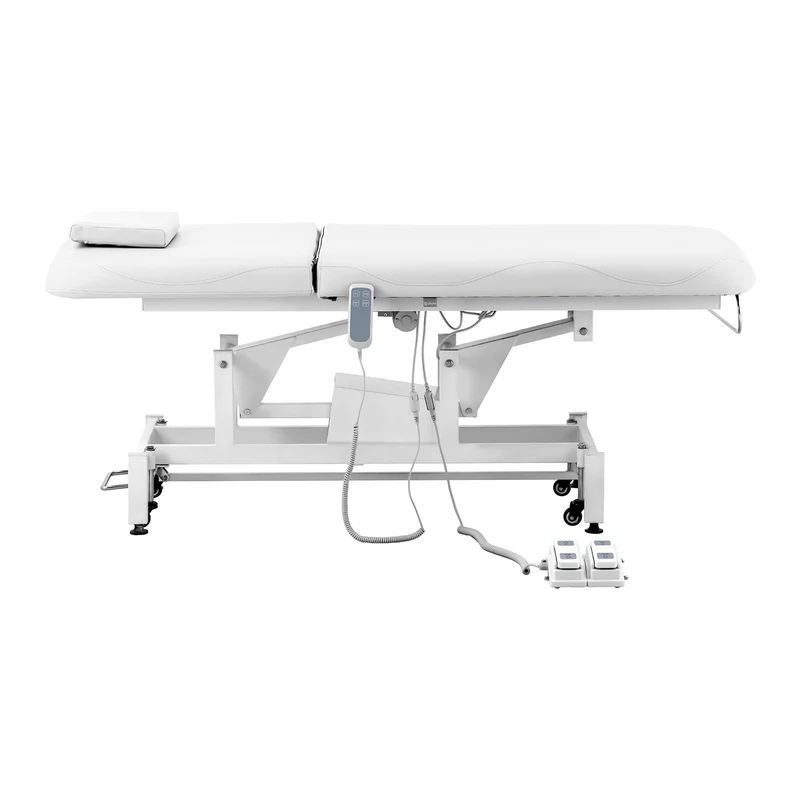 Table de massage professionnelle électrique lit de massage table de soin kiné 2 moteurs blanc 200 kg 14_0007750
