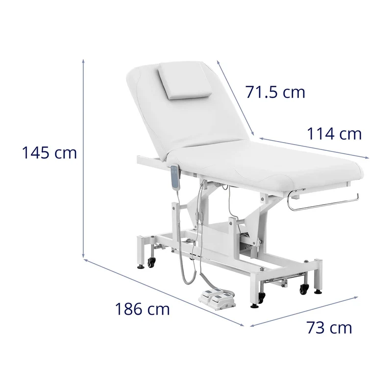 Table de massage professionnelle électrique lit de massage table de soin kiné 2 moteurs blanc 200 kg 14_0007750