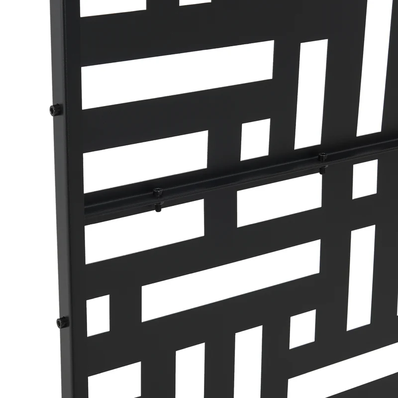 Cloison de séparation pour extérieur et intérieur acier galvanisé 180 x 120 x 40 cm noir 03_0009272