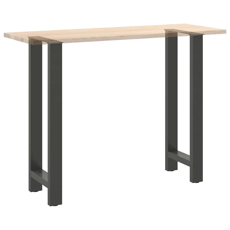 Lot de 2 pieds de table de bar réglables design moderne 40 x 100-101 cm en acier anthracite 02_0057578