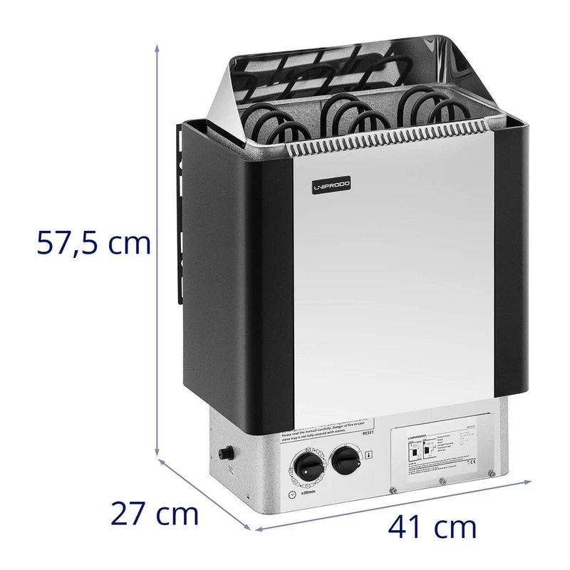 Poêle pour sauna - 4,5 kW - 30 à 110 °C - unité de commande comprise 14_0007677
